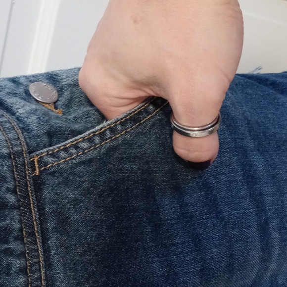 💙Free People💙 - Blue Denim Distressed Frayed Hem Overall Dress - Picture 11 of 15